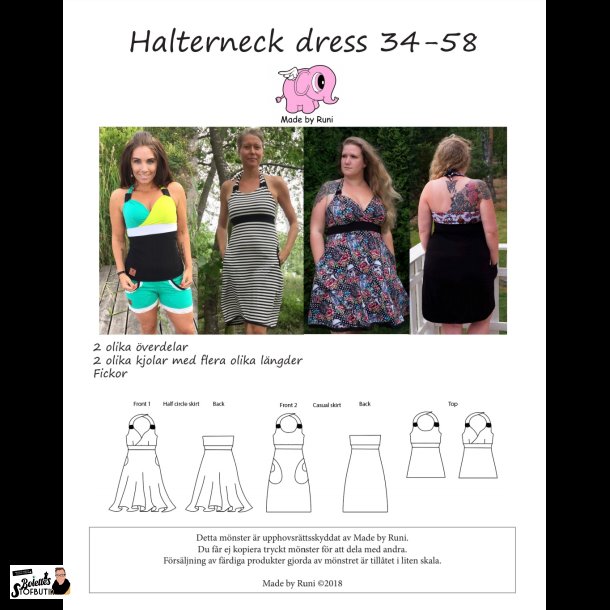 Halterneck dress adult 