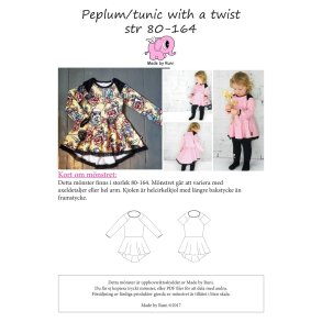 Peplum tunic with a twist child