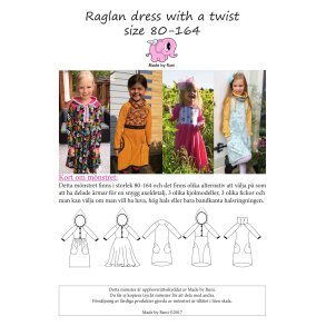 Raglan dress with a twist child