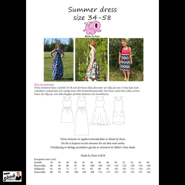 Summer dress adult 