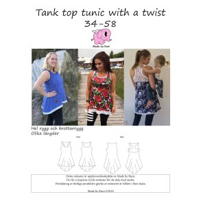 Tank top tunic with a twist adult 