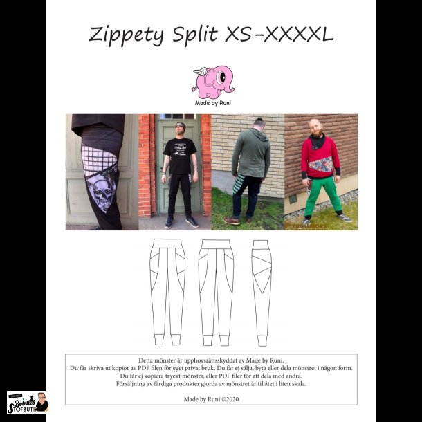 Zippety split male