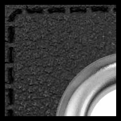 Snre huller i imiteret lder firkantet