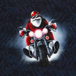 Julemand p motorcykel bl panel french terry