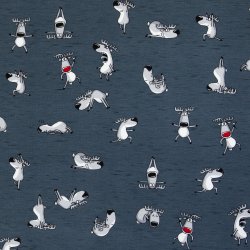 Sjove rensdyr french terry bl