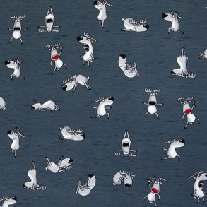 Sjove rensdyr french terry bl