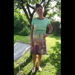 Jerseykjole med lommer 1018