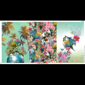 Papegjer panel bomulds jersey