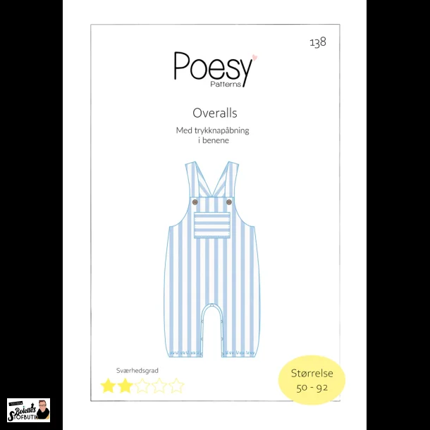 Overalls med tryk�bning i benene 138