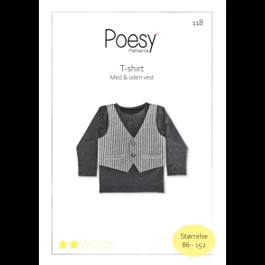 T-shirt med og uden vest 118