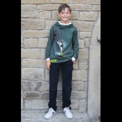 Trist rensdyr panel french terry