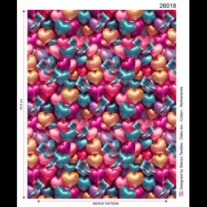 Ballon hjerter french terry