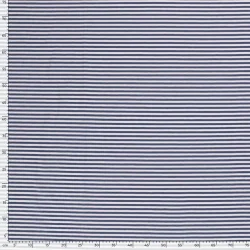 Bl/hvid stribet bomulds jersey