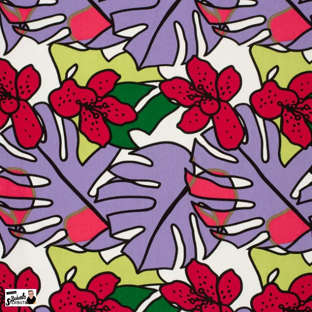 Blade og blomster hr/viskose