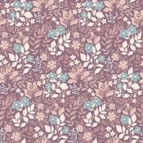 Blomster lilla bomulds jersey