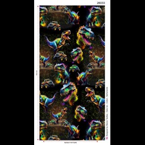 Dino og biler french terry