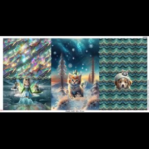 Pet fairy french terry panel