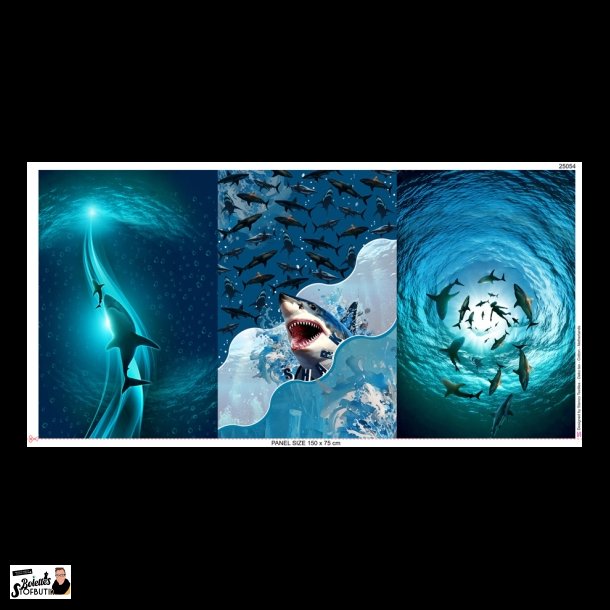 Great white panel bomulds jersey