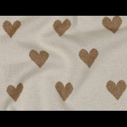 Jacquard med glimmer hjerter