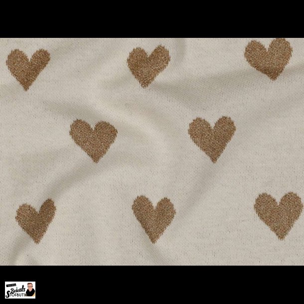 Jacquard med glimmer hjerter