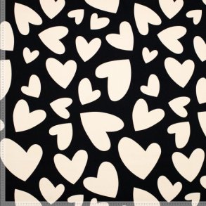 Hjerter bomulds twill