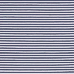Bl/hvid stribet bomulds jersey