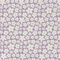 Hvide blomster bomulds jersey