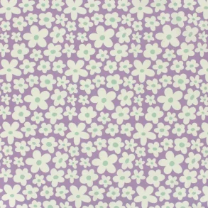 Hvide blomster bomulds jersey