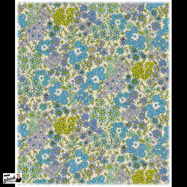 Sm bl blomster kanvas