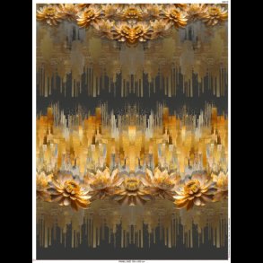 Futuristic lily panel bomulds jersey