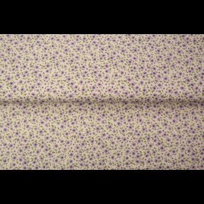 Sm lilla blomster fast bomuld