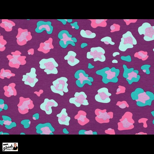 Leo glimmer print bomulds jersey