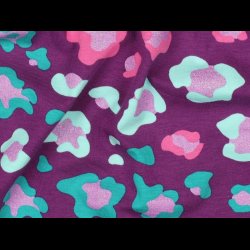 Leo glimmer print bomulds jersey