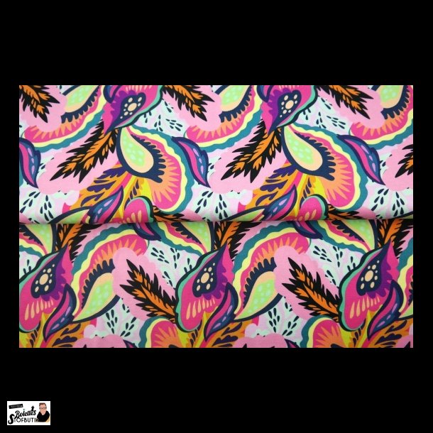 Pastel tropics bomulds jersey
