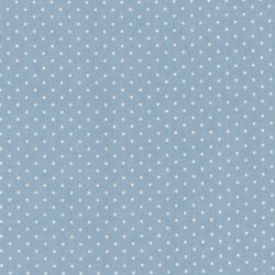 Fast bomuld med denim look prikker