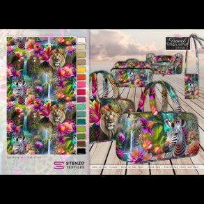 Rejsetaske panel zebra og lve