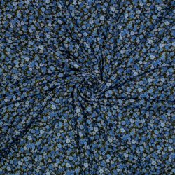 Sm bl blomster fast viskose