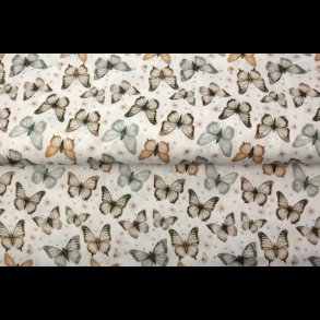 Sommerfugle fast bomuld