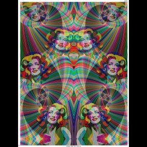 Damer med spiral panel bomulds jersey