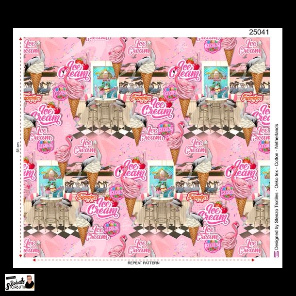 Pink diner bomulds jersey