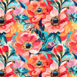 Store blomster kanvas