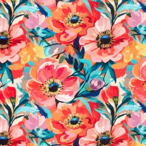 Store blomster kanvas