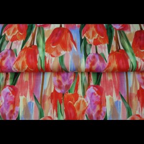 Tulipaner viskose jersey