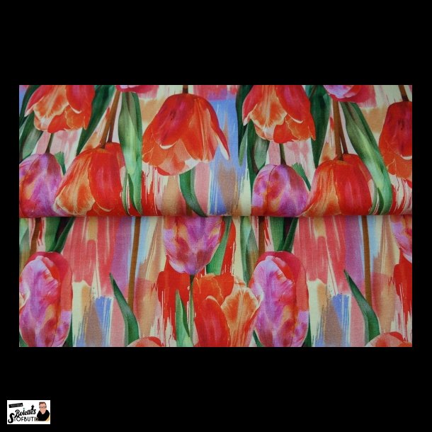 Tulipaner viskose jersey
