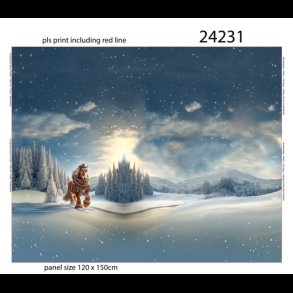 Friser bomulds jersey panel