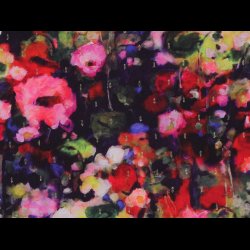 Blomster med glimmer trde fast viskose