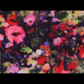 Blomster med glimmer trde fast viskose