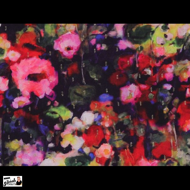 Blomster med glimmer trde fast viskose