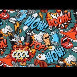 Graffiti bomulds jersey