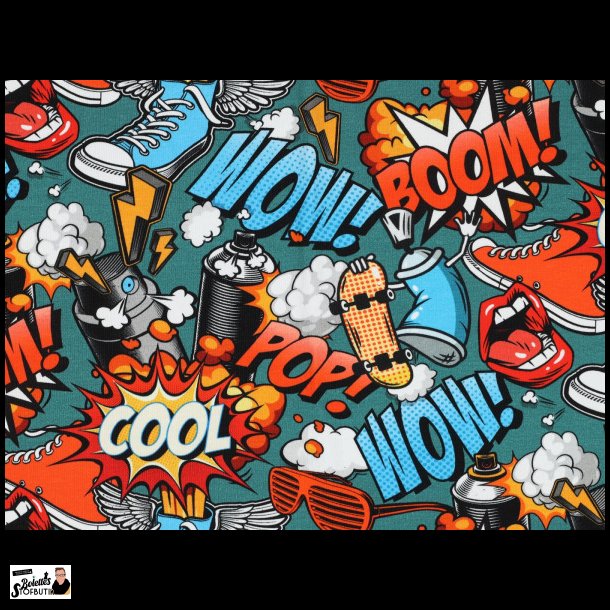 Graffiti bomulds jersey